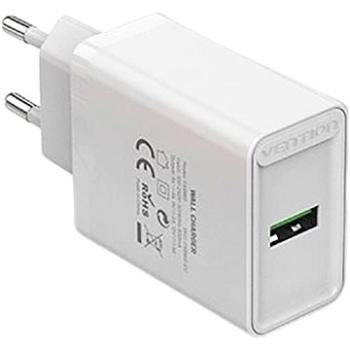 Vention 1-port USB Wall Quick Charger (18 W) White (FABW0-EU)