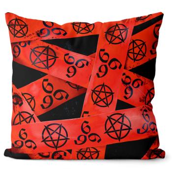 Vankúš Gothic ribbon – red (Veľkosť: 40 x 40 cm)