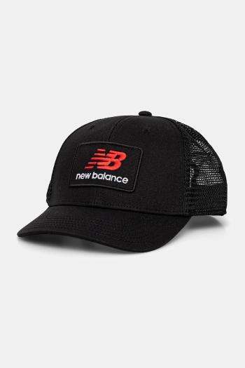 Šiltovka New Balance čierna farba, s nášivkou, LAH51016BK