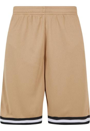 Urban Classics Stripes Mesh Shorts unionbeige/black/white - L
