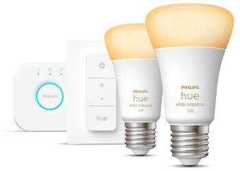 LED izzó Philips Hue White Ambiance 8W 1100 E27 Promo starter kit