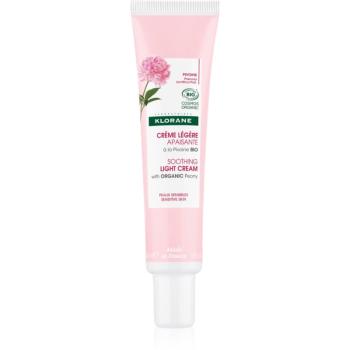 Klorane Peony Soothing Light Cream ľahký upokojujúci krém pre citlivú pokožku 40 ml