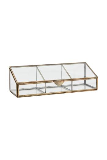 Krabička Madam Stoltz 30 x 10 x 9 cm priehľadná farba