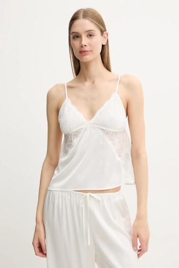 Pyžamový top Abercrombie & Fitch béžová farba, čipkovaný, KI146-5050