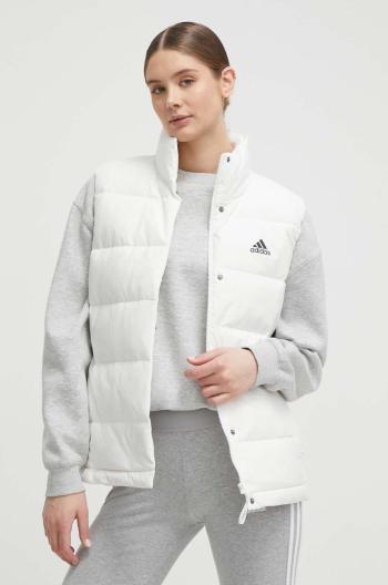 Páperová vesta adidas dámska, biela farba, zimná, HG6278