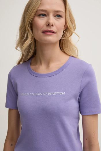 Bavlnené tričko United Colors of Benetton dámske, červená farba, 3GA2E16A2