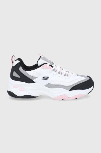 Topánky Skechers šedá farba, na platforme