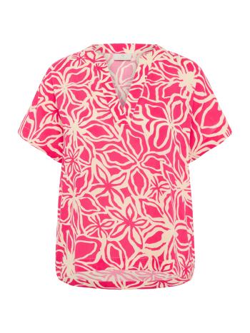 Kaffe Blúz 'Ano'  bézs / sötét-rózsaszín