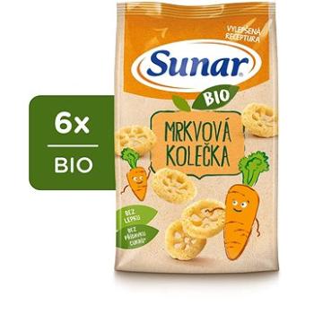 Sunar BIO detské chrumky mrkvové kolieska 6× 45g (8592084417154)