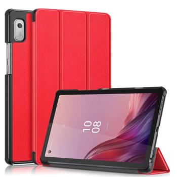 LEATHER Zaklápací obal pre Lenovo Tab M9 červený