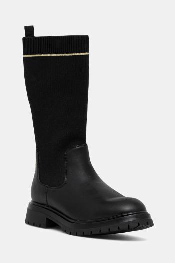 Detské čižmy Tommy Hilfiger čierna farba, T3A6-34020