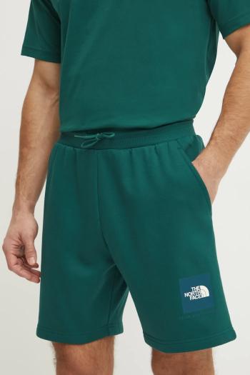Šortky The North Face Nuptse Regular pánske, zelená farba, NF0A8C1JA1B1
