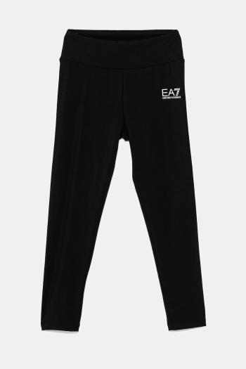 Detské legíny EA7 Emporio Armani čierna farba, s potlačou, 7G000034 AF12625