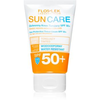 FlosLek Laboratorium Sun Care Derma tónovací krém pre suchú až citlivú pleť SPF 50+ 50 ml