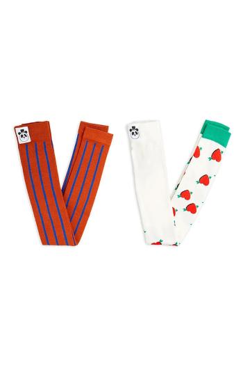 Detské legíny Mini Rodini Arrowed heart 2-pak oranžová farba, vzorované, 2526011100