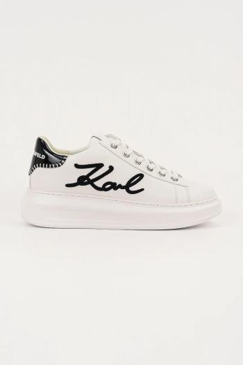 Kožené tenisky Karl Lagerfeld KAPRI biela farba, KL62572A