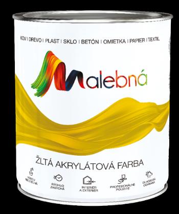 MALEBNÁ - Vrchná pololesklá akrylátová farba 0,7 L m0100 - biela