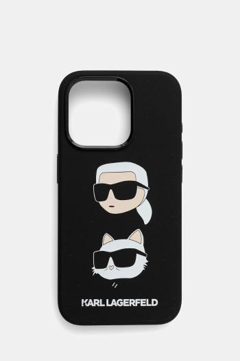 Puzdro na mobil Karl Lagerfeld iPhone 15 Pro 6.1" čierna farba, KLHCP15LSDHKCNK