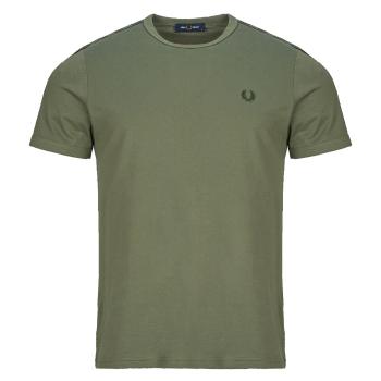 Fred Perry  CONTRAST TAPE RINGER  Tričká s krátkym rukávom Zelená