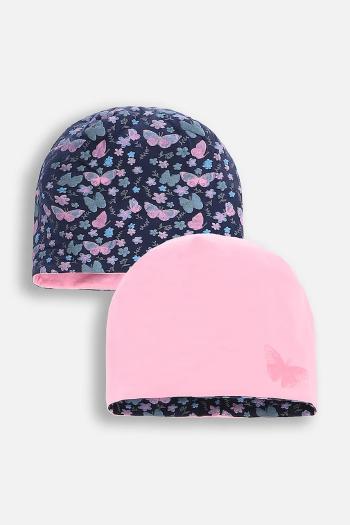 Čiapka Coccodrillo ružová farba biela, z tenkej pleteniny, bavlnené, ACCESSORIES SPRING GIRL