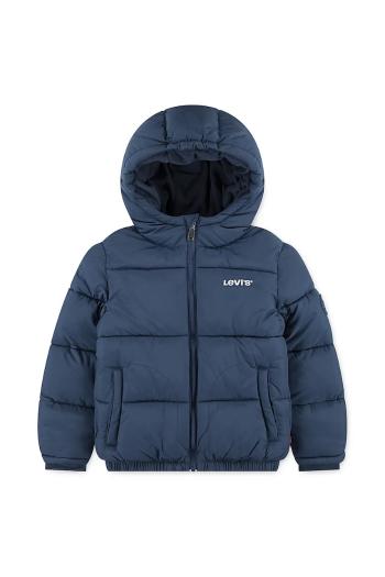 Detská bunda Levi's HVWT PUFFER WITH LOGO ELAS tmavomodrá farba, 9EN633