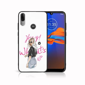 MY ART Silikónový obal Motorola Moto E6 Plus WHATSUP (132)