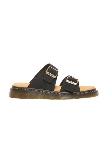 Semišové šľapky Dr. Martens Josef čierna farba, DM41082001