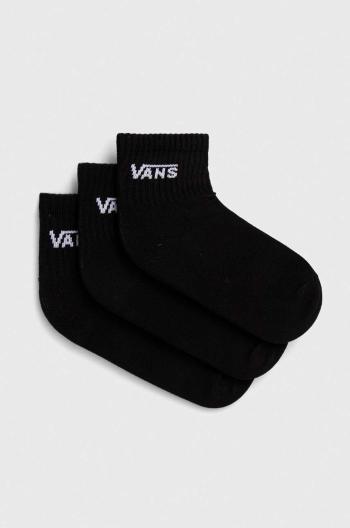 Ponožky Vans 3-pak dámske, čierna farba