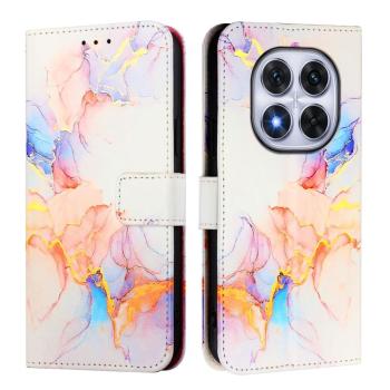 ART MARBLE Peňaženkový kryt pre Xiaomi Redmi Note 14 Pro WHITE ORANGE