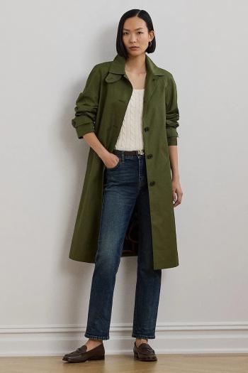 Kabát Lauren Ralph Lauren dámsky, zelená farba, prechodný, 297967123