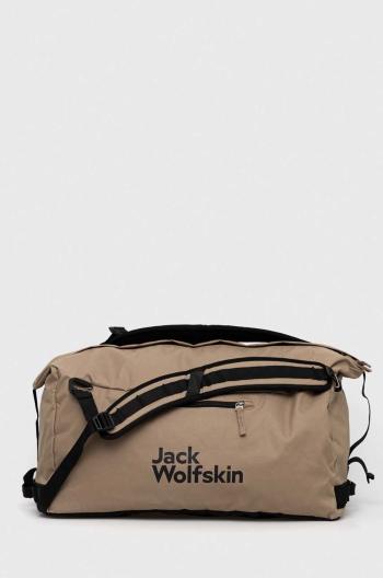 Taška Jack Wolfskin béžová farba