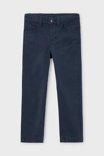 Nohavice Mayoral slim fit basic modrá farba, 517