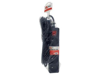 Predlžovací kábel 4 zásuvky 5m QTEC Q-364F s vypínačom