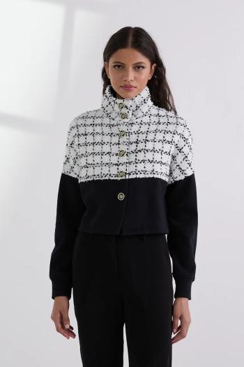 Bunda Karl Lagerfeld čierna farba, prechodná, A3W20005