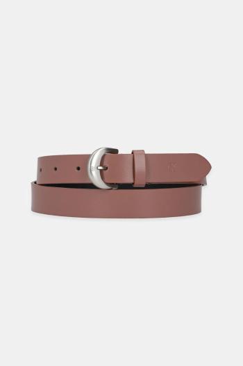Kožený opasok Calvin Klein Jeans dámsky, ružová farba, K60K612765