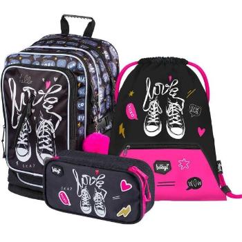 BAAGL 3 SET TENISKY Lány iskolai szett, fekete, méret