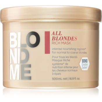 Schwarzkopf Professional Blondme All Blondes Rich vyživujúca maska pre hrubé vlasy 500 ml