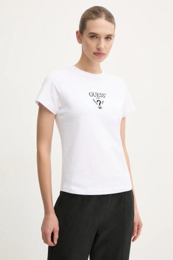 Tričko Guess COLETTE dámske, biela farba, V4YI21 KCDH1