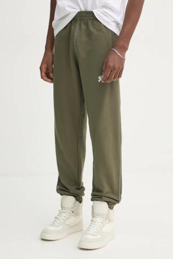 Bavlnené tepláky adidas Originals Wabash zelená farba, s potlačou, JP4486