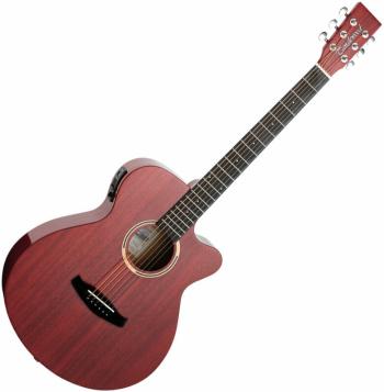 Tanglewood DBT SFCE TR G Thru Red Gloss Elektroakustická gitara Dreadnought