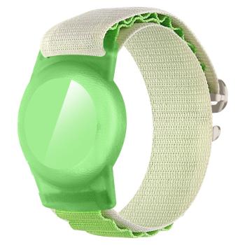 NYLON Remienok s obalom pre Apple AirTag svetlozelený