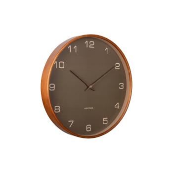Dizajnové nástenné hodiny Karlsson 5993MG hnedé,priemer 40 cm