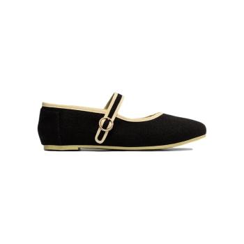 Paez  Mary Jane W - Linen Black  Balerínky/Babies Čierna