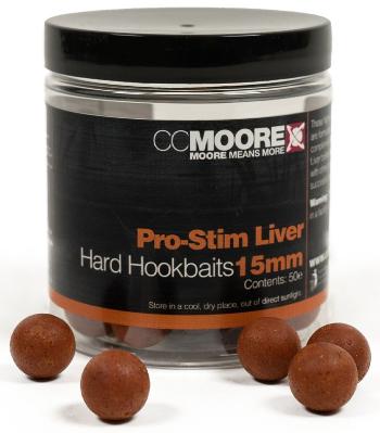 Cc moore tvrdené boilie pro-stim liver hard hookbaits - 15 mm 50 ks