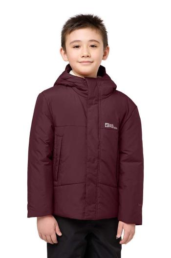 Detská zimná bunda Jack Wolfskin fialová farba, A61847