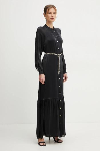 Šaty MICHAEL Michael Kors čierna farba, maxi, áčkový strih, MS482CM8BB