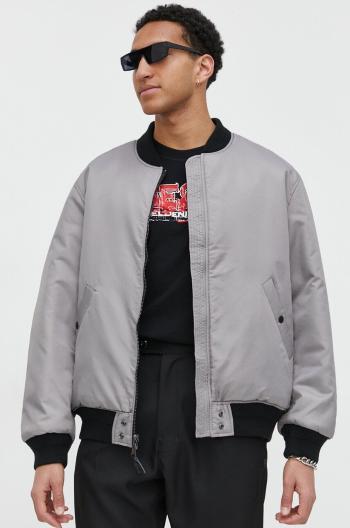 Obojstranná bunda bomber Diesel J-MATTAN pánska,zelená farba,prechodná,oversize,A10673.0HCAS