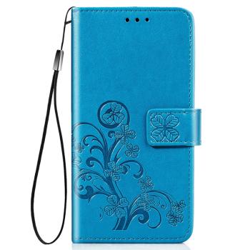 ART FLOWERS Peňaženkový kryt Samsung Galaxy Xcover Pro modrý