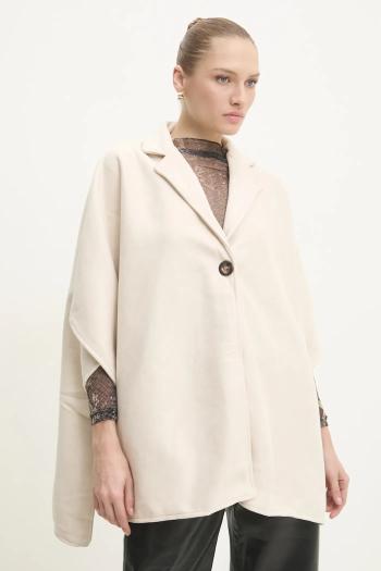 Bunda Answear.LAB dámska, béžová farba, prechodná, oversize