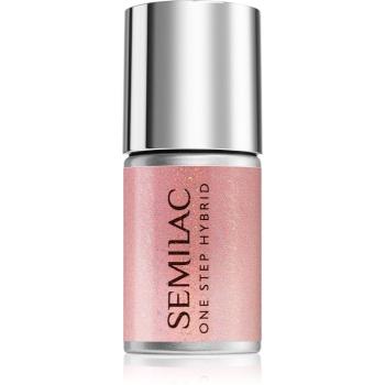 Semilac One Step Hybrid 3in1 gélový lak na nechty odtieň S258 Naked Glitter Peach 7 ml